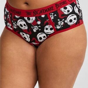 Torrid 2023 Nightmare Before Christmas Skull Print Black and Red cheeky Panties